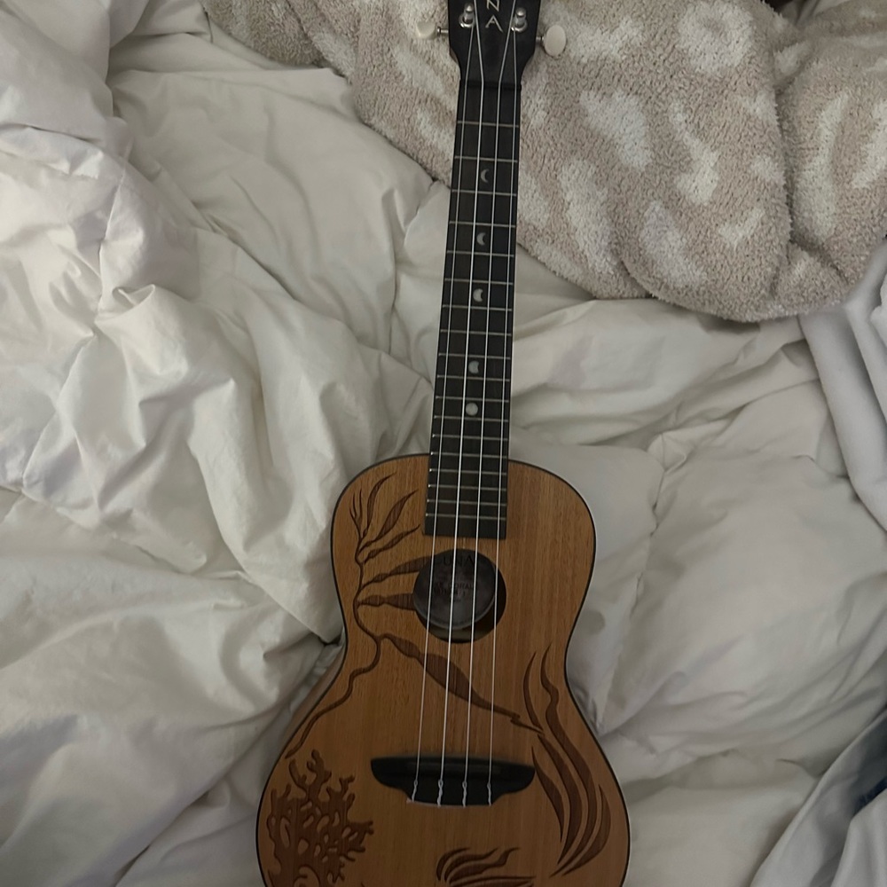 Wooden Ukulele with Black Accents